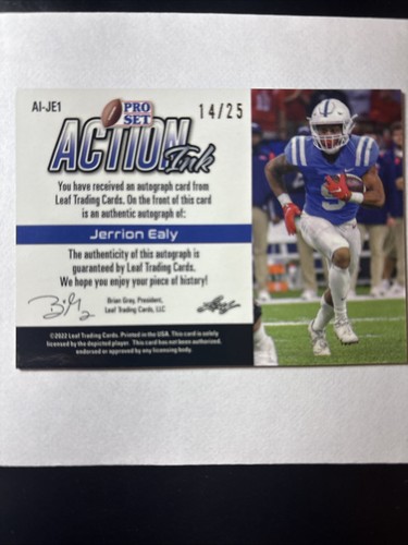 Jerrion Ealy 2022 Pro Set Action Ink Pink Refractor #/25 Autograph - Picture 2 of 6