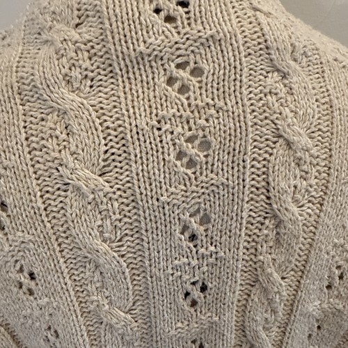 Northern Reflections Medium Cream Beige Cardigan Sweater Silver Heart Buttons - Bild 11 von 12