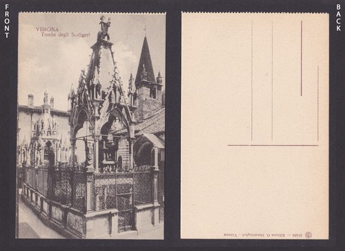 ITALIEN, Vintage Postkarte, Verona, Scaligergräber - Bild 3 von 3