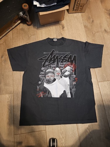 Rare Vintage STUSSY NATE WARREN SNOOP DOGG XL Rap tee Boot HipHop Dr. Dre 2Pac 