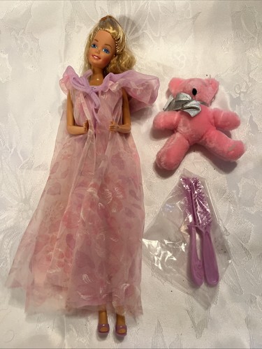 1984 Vintage Mattel Dreamtime Barbie #9180 with B.B. The Cuddly Bear