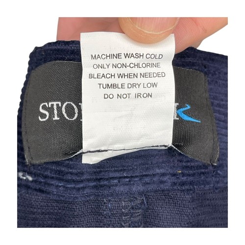 Stone Creek Pants Men's 50 Navy Blue Corduroy 100% Cotton High-Rise Straight Leg - Picture 4 of 8