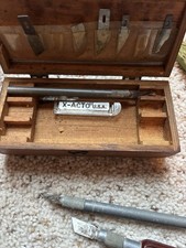 Vintage Carving Set with 2 Handles, X-ACTO Knife, Wood Carving Blades, and Box