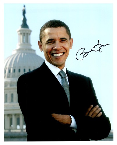 Foto autógrafa firmada por el senador Barack Obama 8x10 recuerdos de celebridades 2007 - Imagen 1 de 2