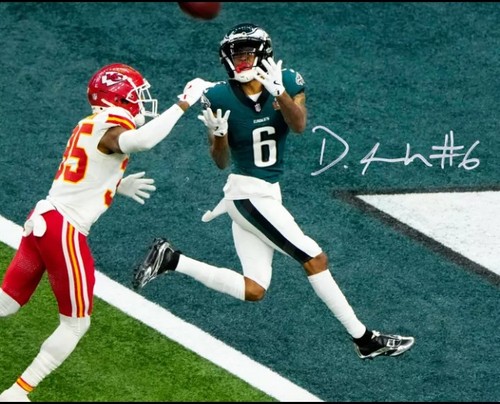 Devonta Smith signiertes Autogramm 8,5 x 11 Adler Nachdruck Foto SB Fang kostenloser Versand - Bild 1 von 3