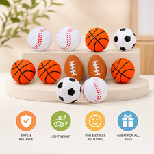Sports Theme Squeeze Stress Ball Party Favor Kids Goodie Bag Pinata Filler 5-20P
