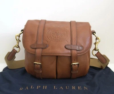 Sac à bandoulière RALPH LAUREN en cuir marron pour femmes - Photo 1/4