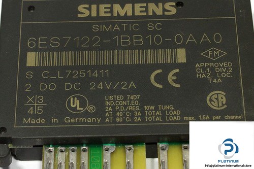 SIEMENS 6ES7122-1BB10-0AA0 SUBMODULE_SIMATIC SC_6ES71221BB100AA0 - Picture 3 of 3