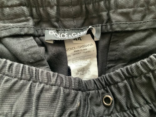 mens dolce and gabbana black cotton drawstring pants size 44 - Picture 5 of 5