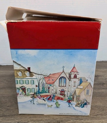 Vintage Holiday Treasures Christmas Village Porcelain Tree Lot 1992 Lemax in Box - Picture 3 of 14