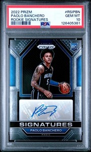 2022 Prizm #RSIPBN Paolo Banchero Rookie Signatures RC **GEM MINT** PSA 10