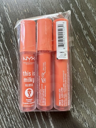 NYX Professional Makeup This Is Milky Gloss - MANGO LASSI Flavor - New - X 3