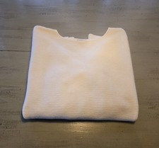 Ophelia Roe Women's White/Ivory Sweater, 3X, Ribbed, Long Sleeve, Side Zippers 