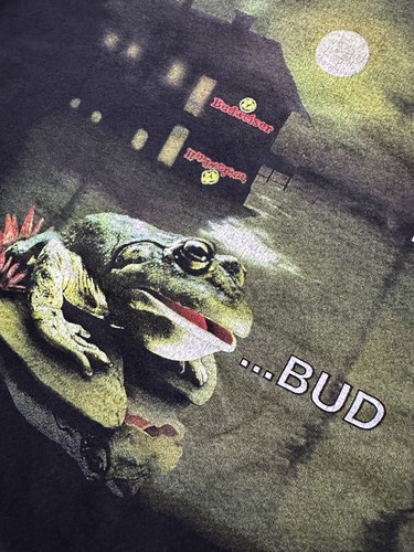 Vintage 90s Stanley Desantis Budweiser Frogs Promo Large Beer Alcohol - Picture 3 of 10