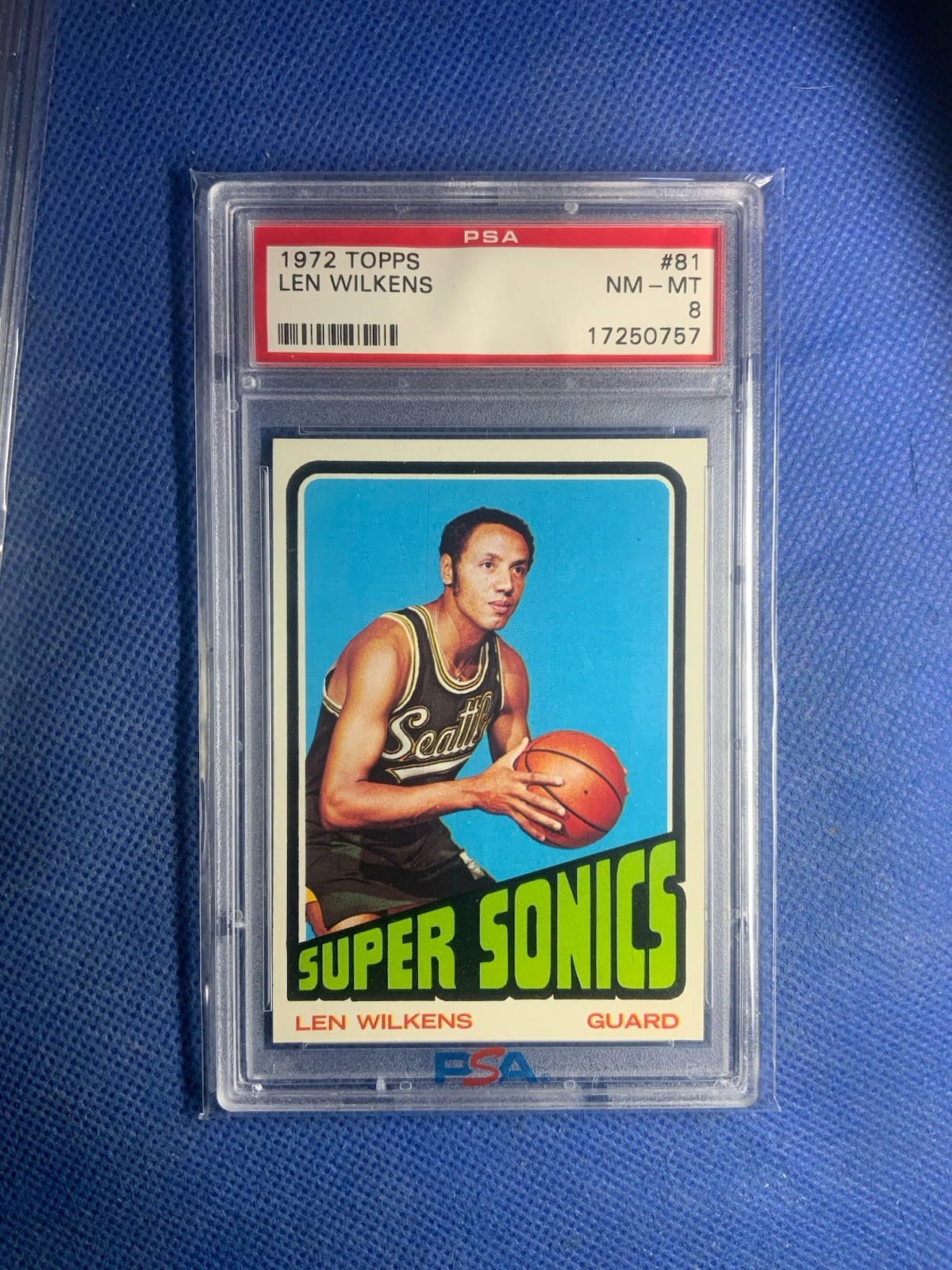 1972 Topps #81 Len Wilkens Seattle Super Sonics PSA 8