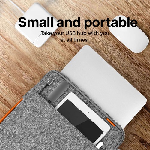 USB-C to 4x USB-A Adapter Hub Splitter for Macbook etc. USB 3.0 - Aluminum - Picture 5 of 7