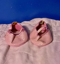 Build A Bear Workshop Pink Glittery Shoes With Sparkles Slip On