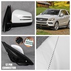 For Mercedes W166 ML350 ML450 12-Pins White Painted Puddle Mirror LH Driver Side