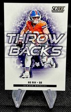 2025 Panini Score Throwbacks Bo Nix #6 Denver Broncos