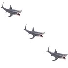 3 pcs Simulation Shark Model Marine Life Model Kids Toy Shark Educational Toy
