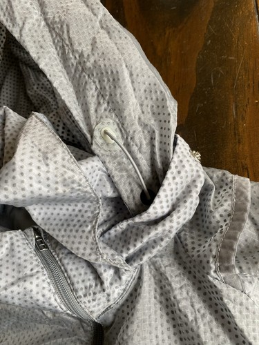 Giacca a vento Nike Golf 1/4 zip cappuccio impacchettabile nylon leggero grigio Wmns S - Foto 4 di 7