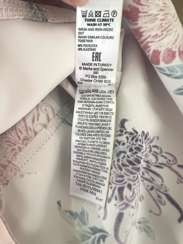 Camicetta M&S edizione limitata donna stile orientale cinese floreale rosa taglia 8 - Foto 8 di 10