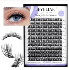 BEYELIAN Plume Individual Cluster False Lashes Super Fine Band 0.3mm