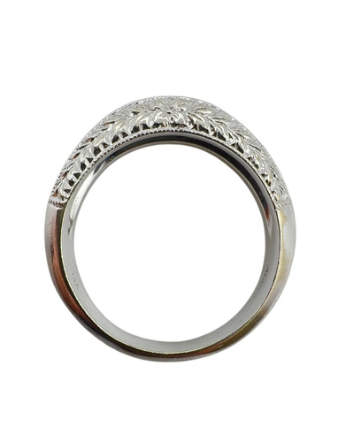 14K White Gold Approx 0.12Ct Diamond Band Size 6.75, 3.2dwt - Picture 5 of 7
