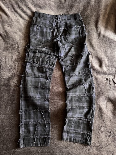 Vintage Avant-garde Distressed Belt Pants Denim - Picture 2 of 7