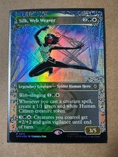 Silk, Web Weaver FOIL BORDERLESS RARE Marvel's Spider-Man SPM MTG Magic NEW