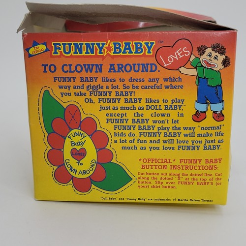 Funny Baby Doll Head w/ RARE BLUE Hair! 1984 Pigtail Martha Nelson Thomas - Picture 14 of 17