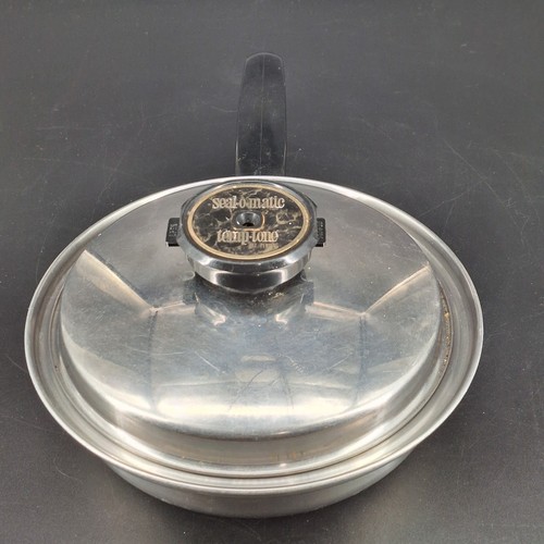 Seal O Matic 1 1/2 qt Utility Skillet saute pan Lid Thermium stainless 8.75" - Picture 4 of 11