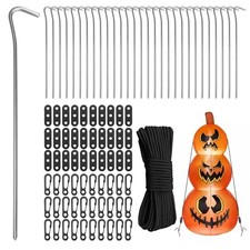 30 Pcs 10 in Stakes for Inflatables Set, Metal Inflatable Stakes Heavy Duty