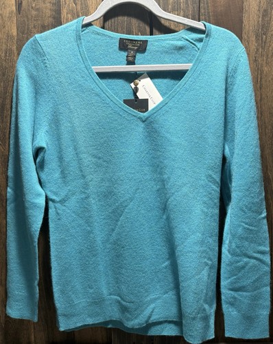 Suéter Charter Club 100 % cachemir suéter azul talla M para mujer nuevo con etiquetas de lujo - Imagen 4 de 8