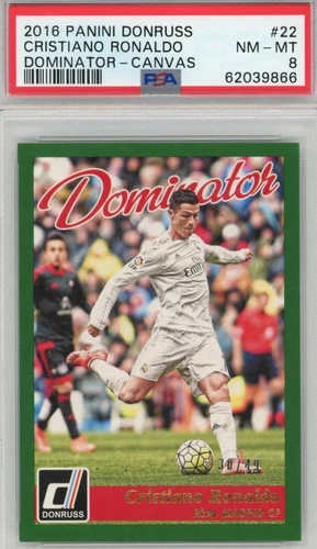 Cristiano Ronaldo PSA 8 Panini Donruss 2016 Dominator Canvas Real Madrid #'d /49