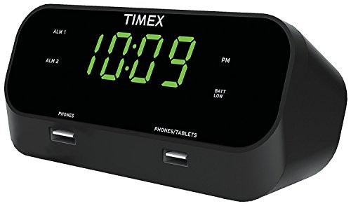 Timex T129B RediSet Dual Alarm Clock with Dual USB Charging and Extreme Battery - Picture 2 of 2