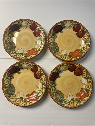 Tabletops Unlimited Tuscan Veggie Dinner Plates, Set Of 4, Large, Round, 11.25" - Picture 6 of 7