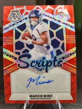 2024 Panini Mosaic - Scripts Marvin Mims Red Prizm Auto