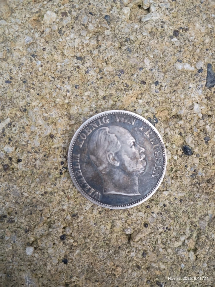 1867-A Prussia Thaler 90% Silver Toned Coin  Great Detail German Unification - Image 3 of 4