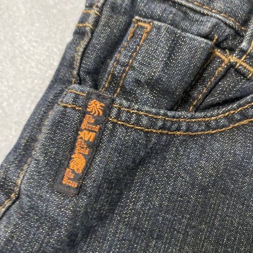 Mecca Wide Leg Jean Shorts Youth Boys Size 7 Blue Denim Jorts Streetwear Y2K - Picture 3 of 6