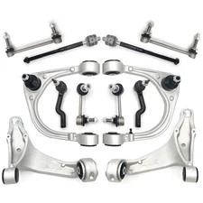 Suspension Kit Front Upper & Lower Control Arms Tie Rod Ends For 2008-14 CTS RWD