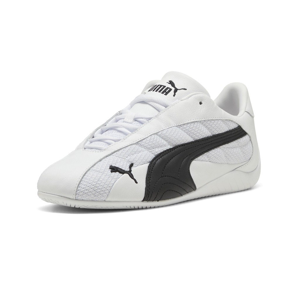 PUMA Speedcat Plus Leather Lace Up Mens White Sneakers