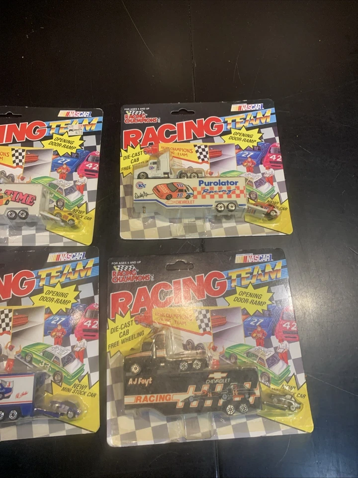 Racing Champions Team Transporter micro máquina edición años 90 NASCAR lote de 4 Foto 3 de 4