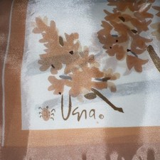 Vera Neumann Vintage Hand-rolled Polyester Scarf, Floral Square 26" by 26"
