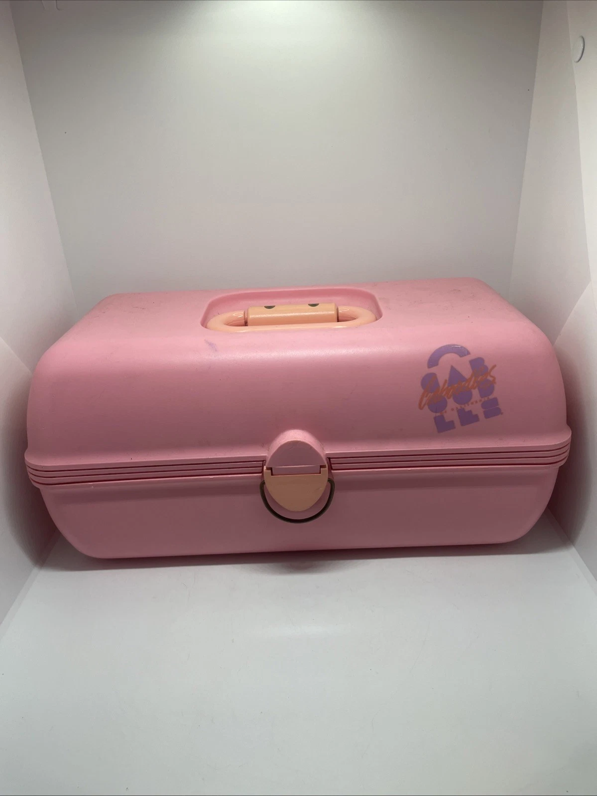 Vintage Pink Caboodles Makeup Jewelry Carrying Case #2425 Organizer