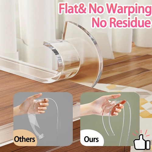 Clear Soft Corner Protectors Furniture Strip Sharp Edge Table Bumper - Picture 5 of 6