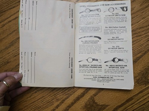 Karl Kuemmerling Vintage Catalog #808 Tools Clothing Supplies Arborists Nursery - Imagen 5 de 22