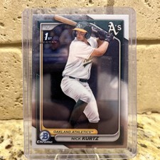 NICK KURTZ 1st Bowman 2024 Bowman Draft Chrome #BDC-56 Oakland Athletics