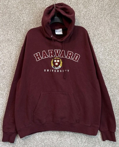 Champion Hoodie Herren Gr. XL weinrot Harvard University bestickt Pullover - Bild 1 von 16