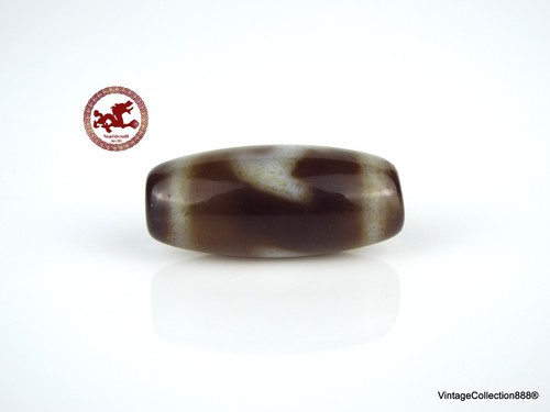 Old Agate DZI bead "Tara" pattern, DZI wealth amulet, "Tara" DZI - Picture 5 of 9